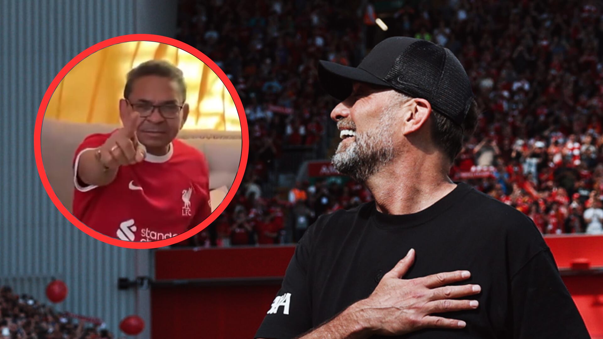 Una camiseta del América de Cali se robó la atención en la despedida de Mane Díaz a Jurgen Klopp