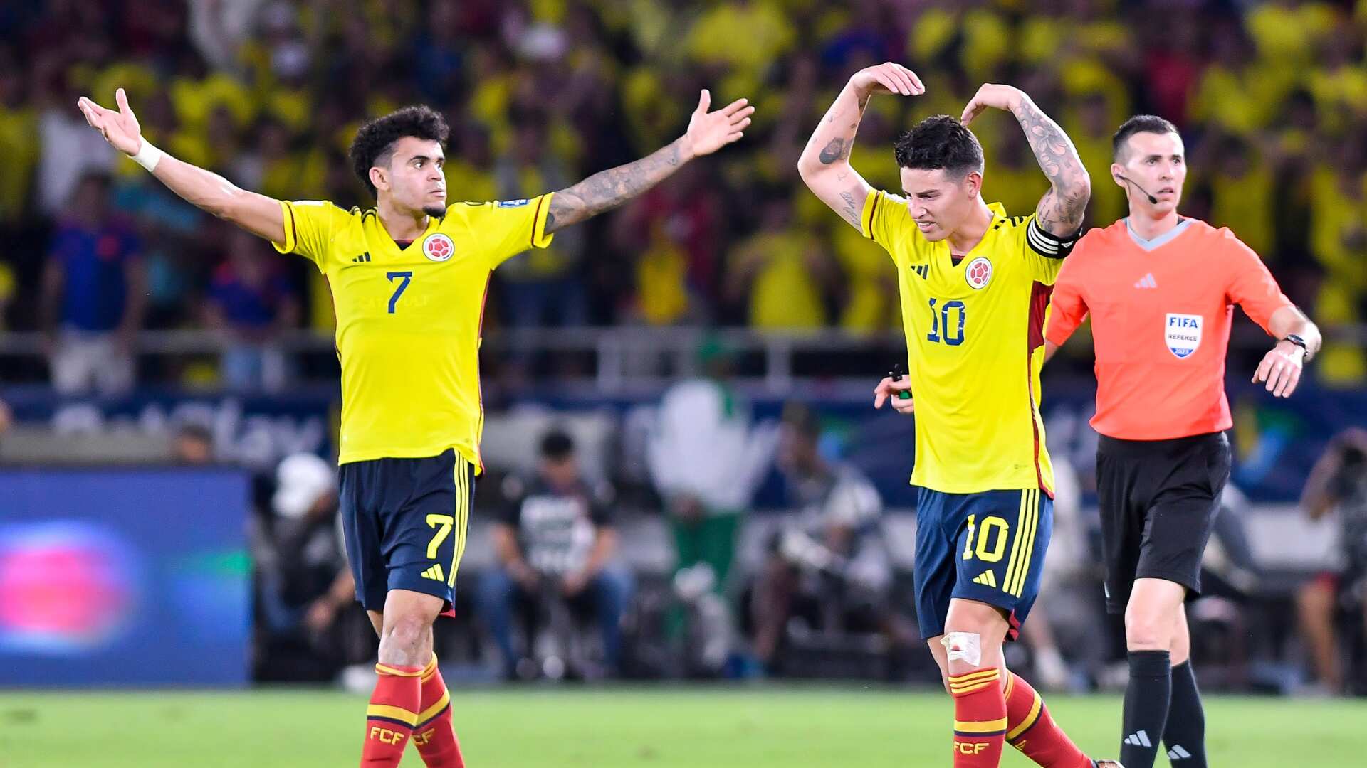 Luis Díaz y James Rodríguez - Selección Colombia