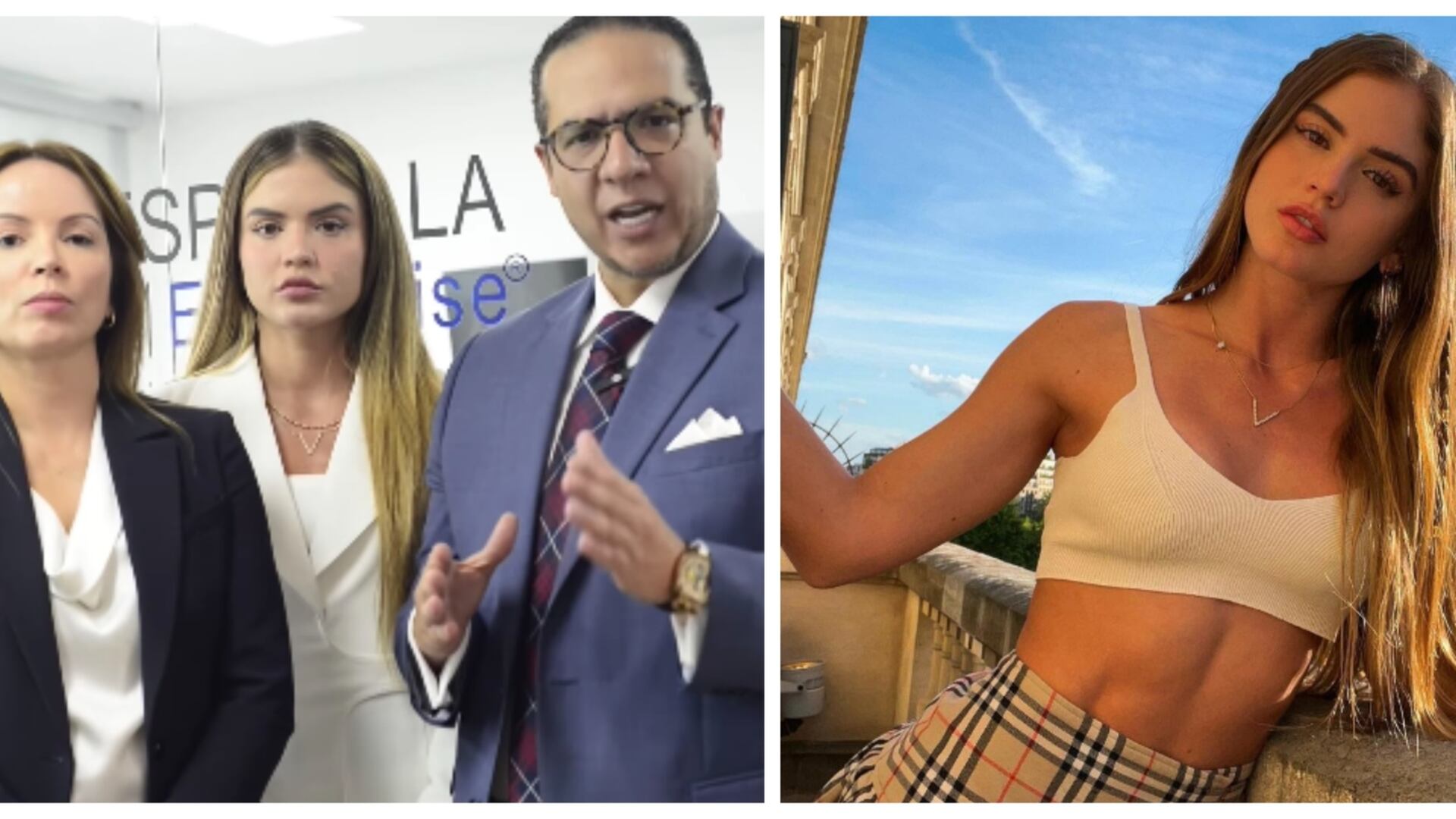 Lina Tejeiro, Valeria Duque y Natalia París: famosos que de la Espriella ha representado (Captura de pantalla de ig: delaespriella_lawyers y Valeria Duque)