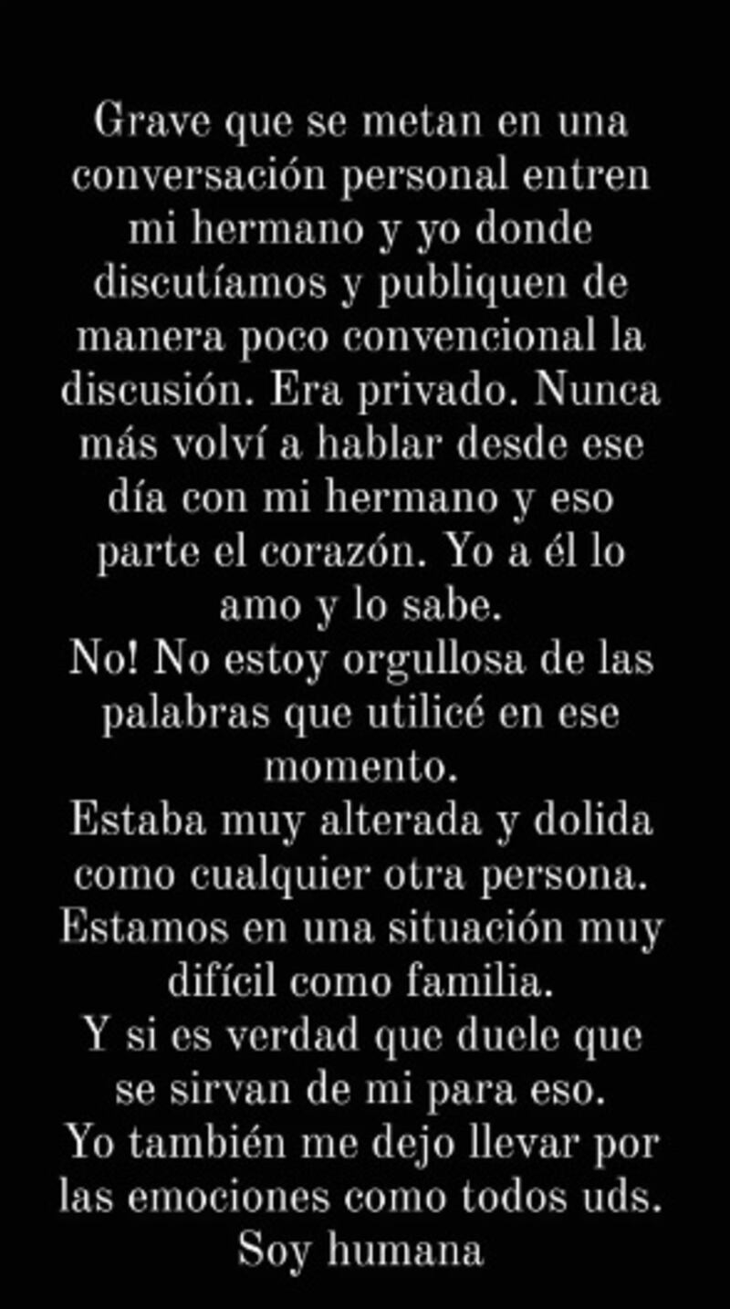 Mensaje de Andrea Petro contra audio filtrado sobre Laura Ojeda.