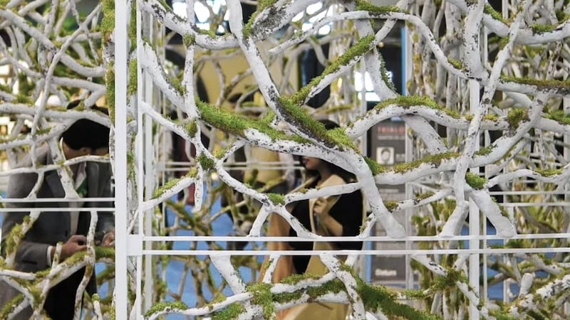 Papel reciclado se convierte en arquitectura viva