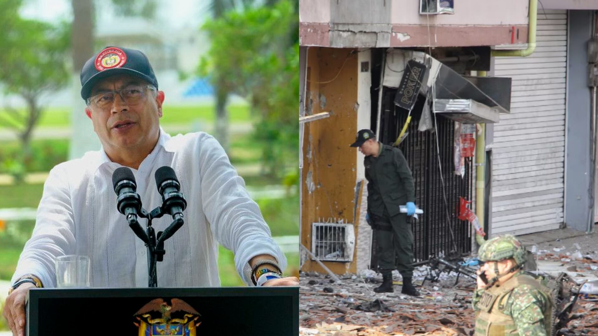 El presidente Gustavo Petro reprochó los atentados terroristas de las disidencias de las Farc en el departamento del Cauca.