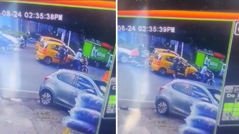 Hombre que iba en un taxi se enfrentó con arma de fuego a los ladrones en Medellín