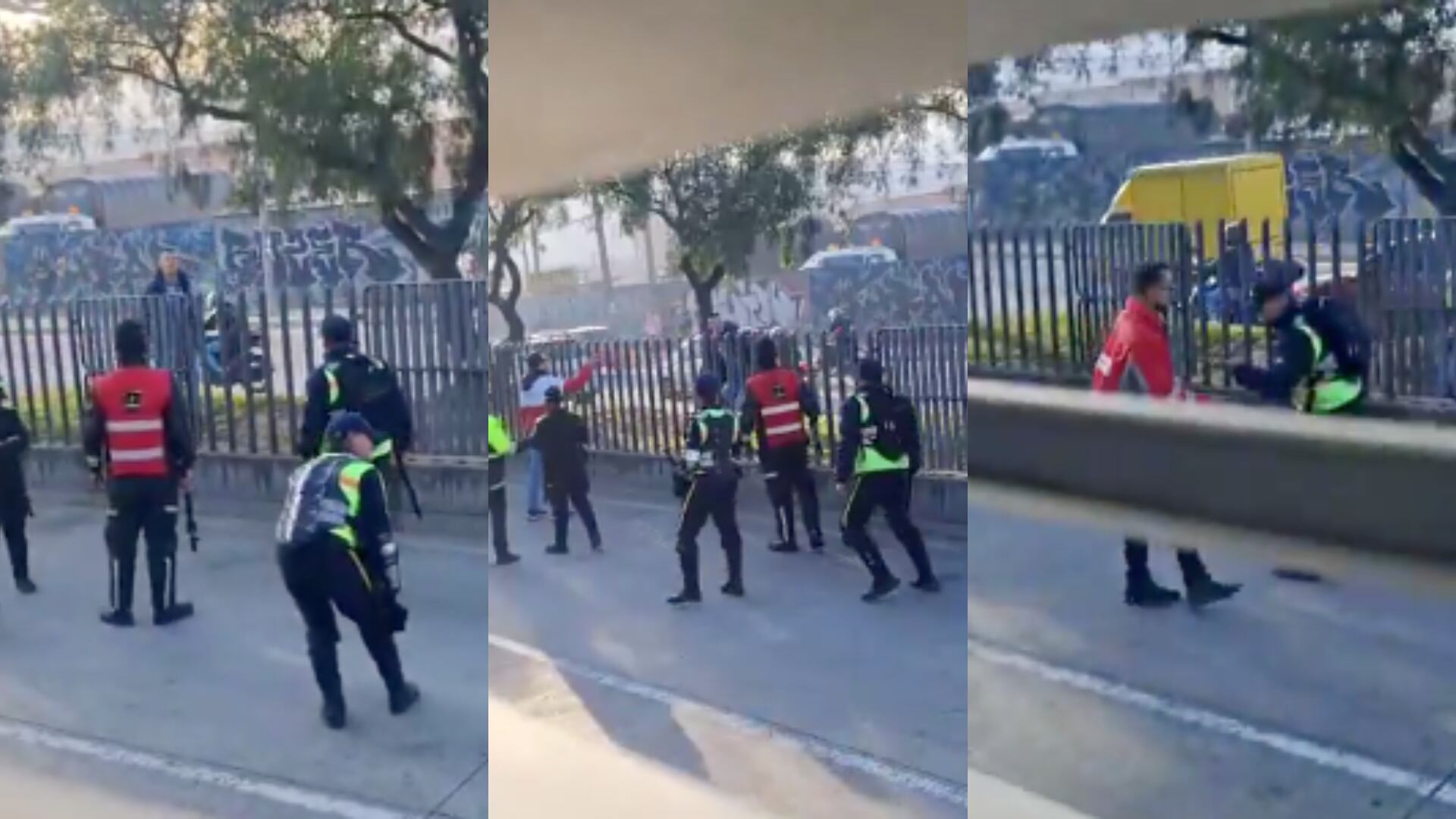 Por no permitir que un hombre se colara, un guarda de seguridad de la estación San Mateo fue brutalmente atacado con una piedra