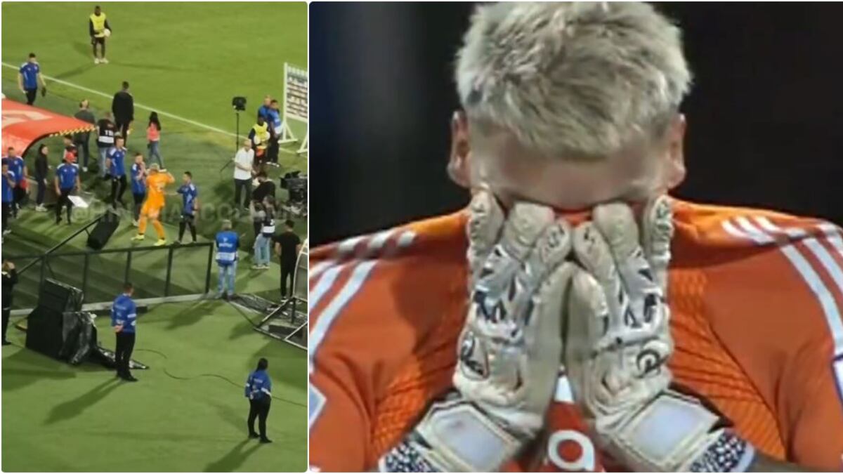 Arquero del DIM desahogó la bronca por su error haciendo destrozos rumbo al camerino