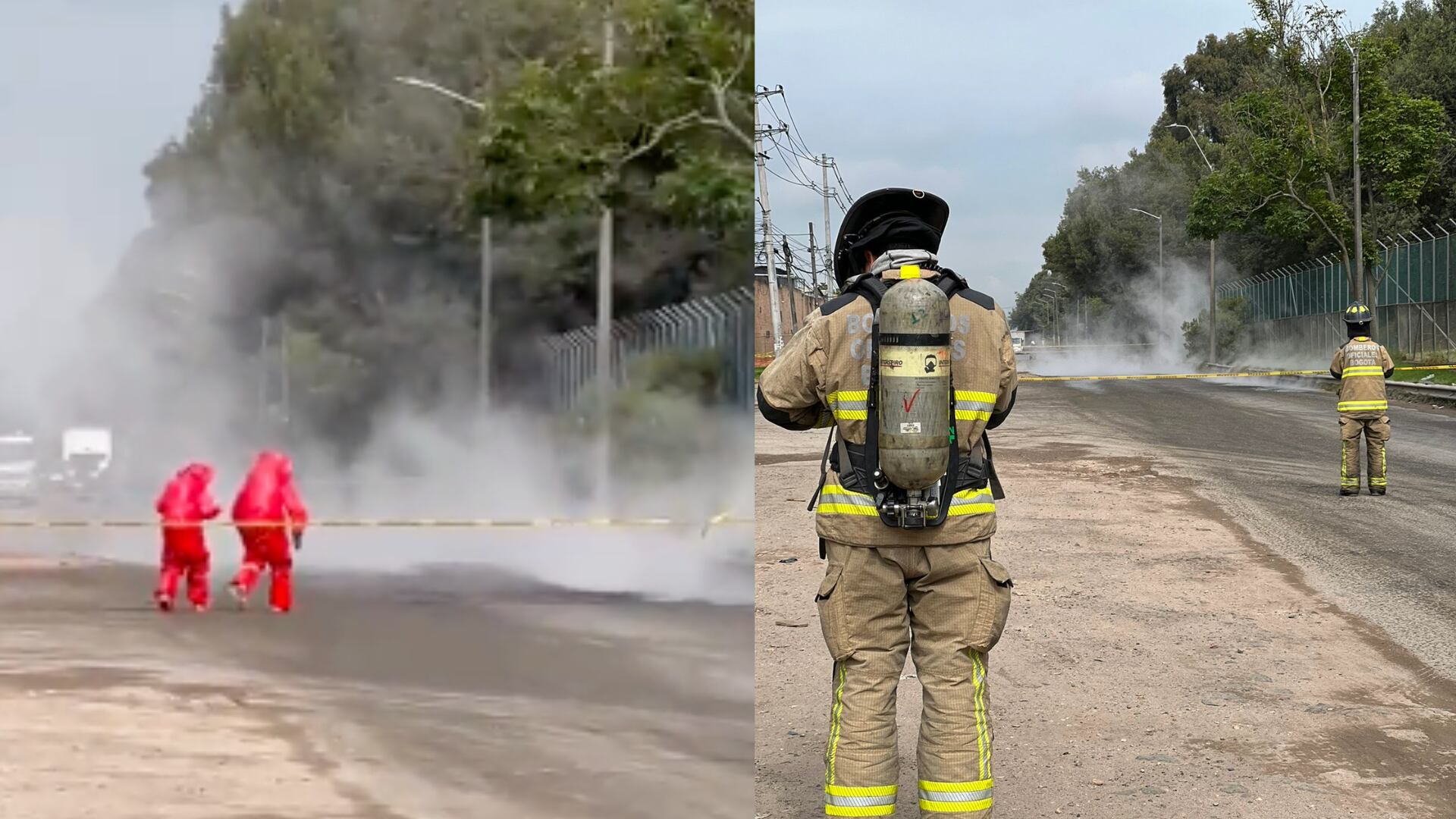 Con equipos especiales, Bomberos tuvo que atender emergencia con peligroso químico en la Av. Esperanza