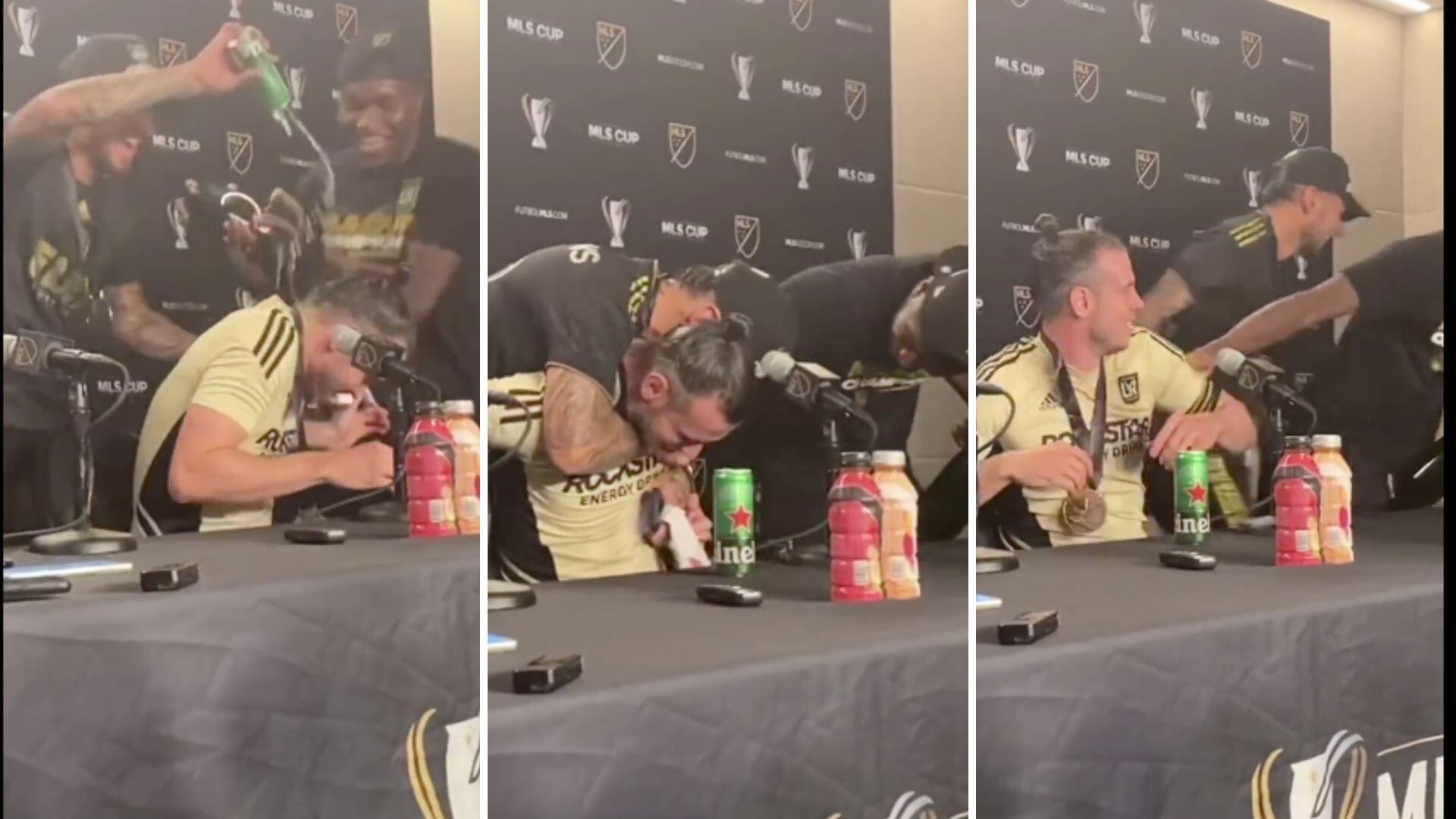 El 'Chicho' Arango ya es un amigo más de Bale y así celebró el título de la MLS Cup con el galés.