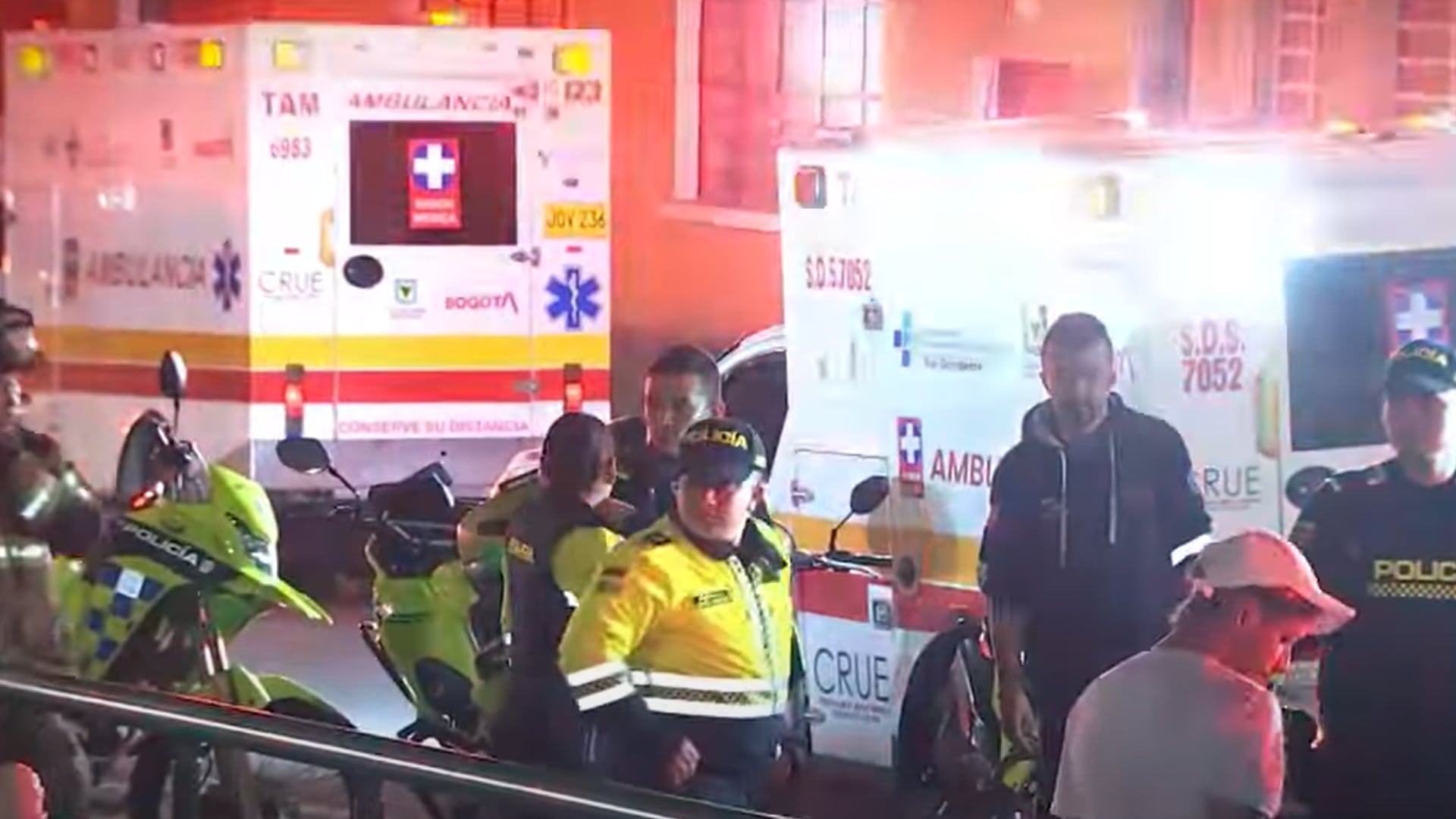 Incendio en Bogotá en la madrugada del 24 de diciembre.