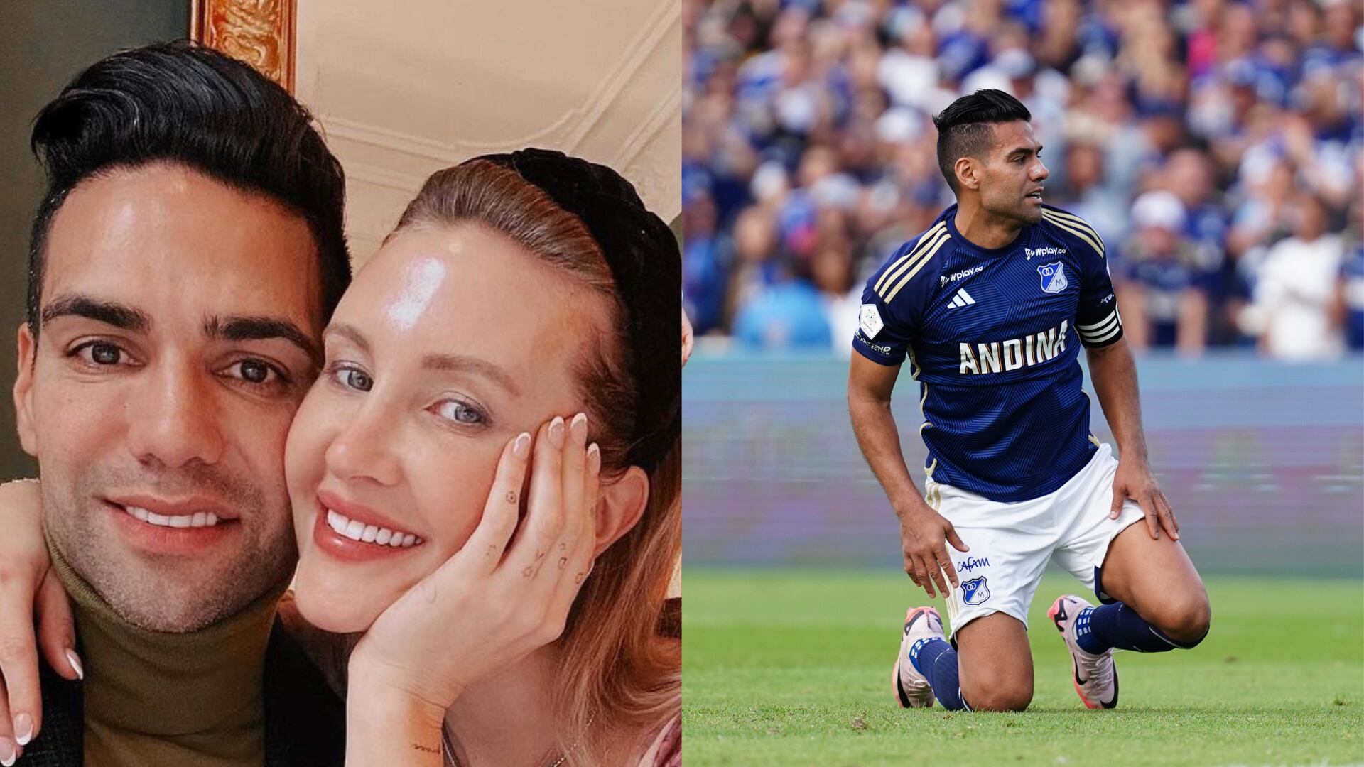 Lorelei y Falcao - Fotos: Redes sociales y Getty