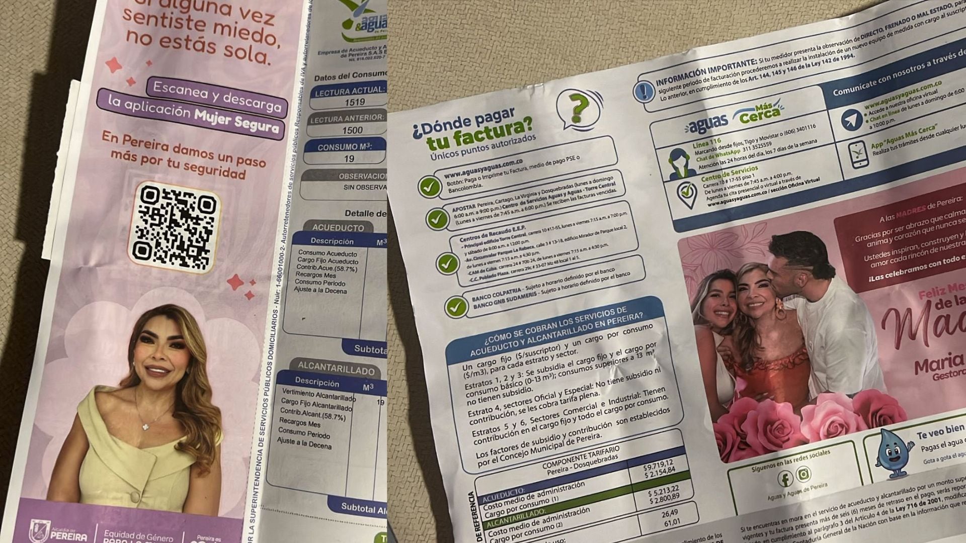 Campaña política pagada en recibos de la luz