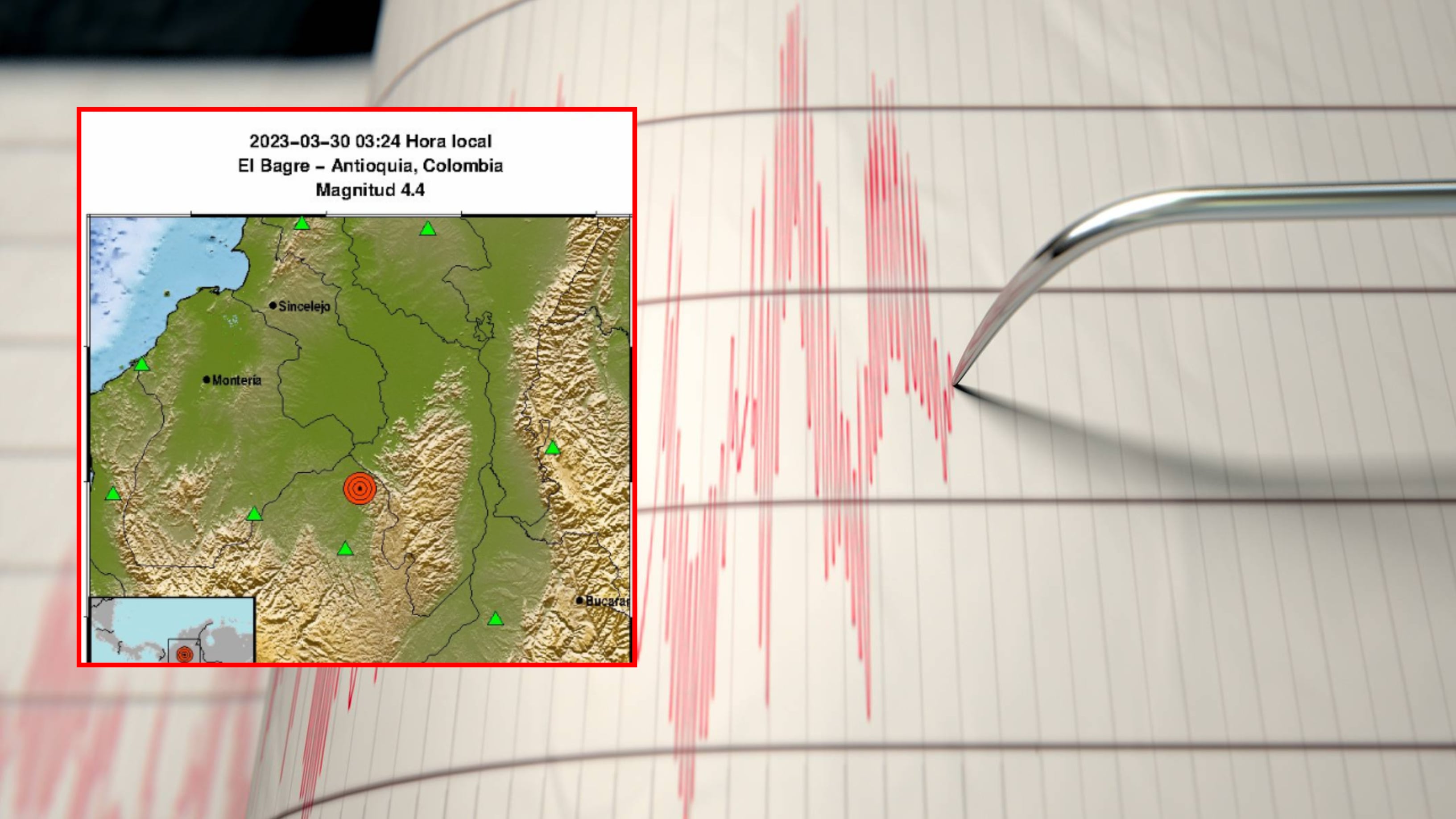 Temblor en Colombia 30 de marzo de 2023