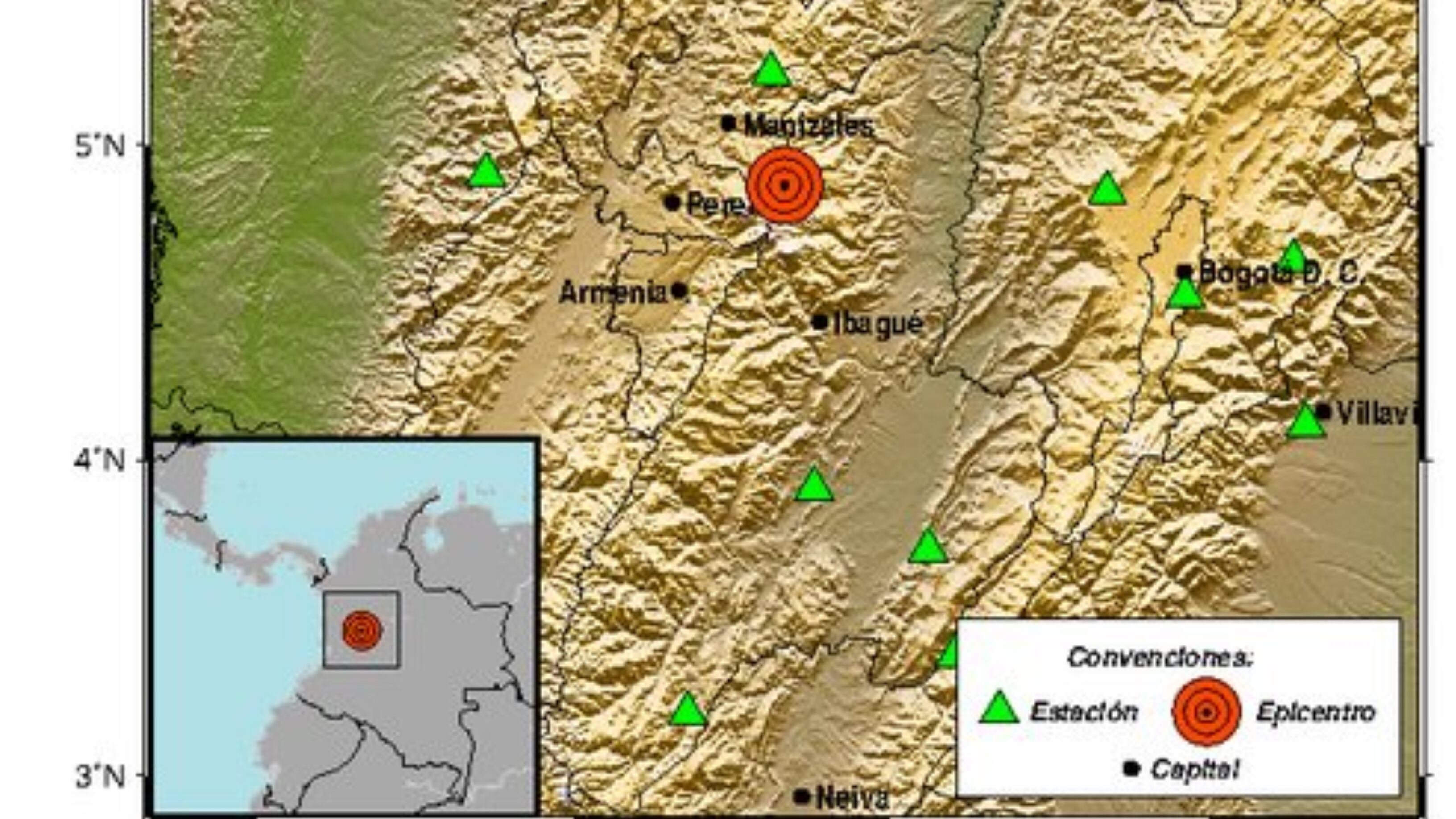 Temblor volcán Nevado del Ruiz 1 de abril 2023.