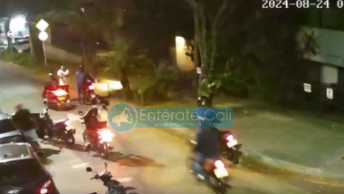 Ladrones robaron en manada a personas en el Parque de las Piedras en Cali.