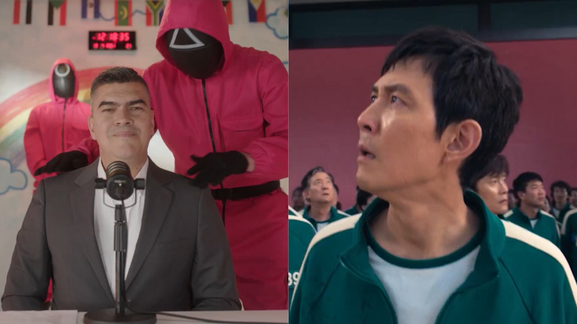 Eduardo Luis en 'El juego del Calamar' - Fotos: Capturas de pantalla de las redes sociales de Netflix Colombia