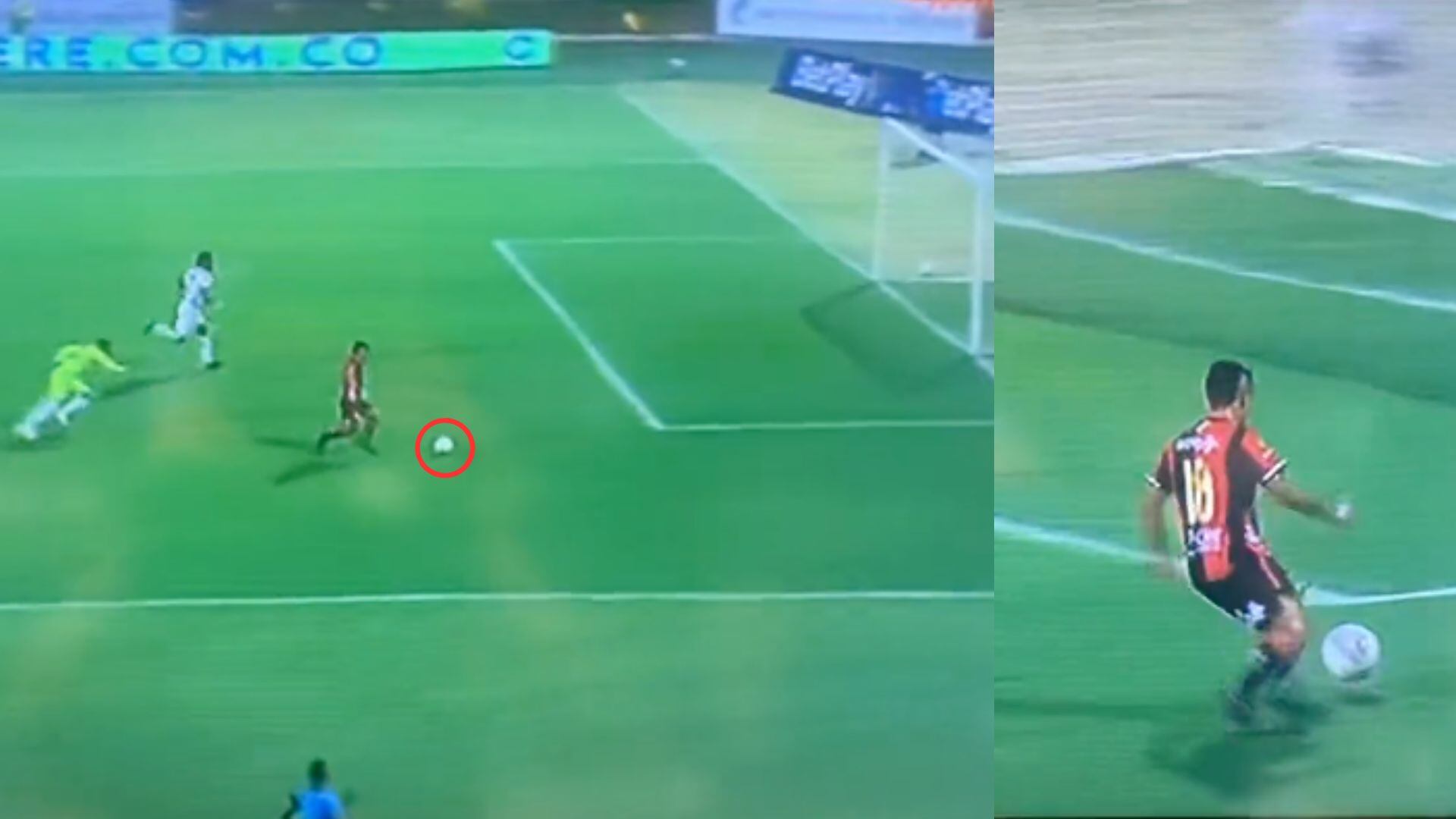 Jugador del Cúcuta Deportivo 'botó' un gol increíble ante el Real Cartagena.