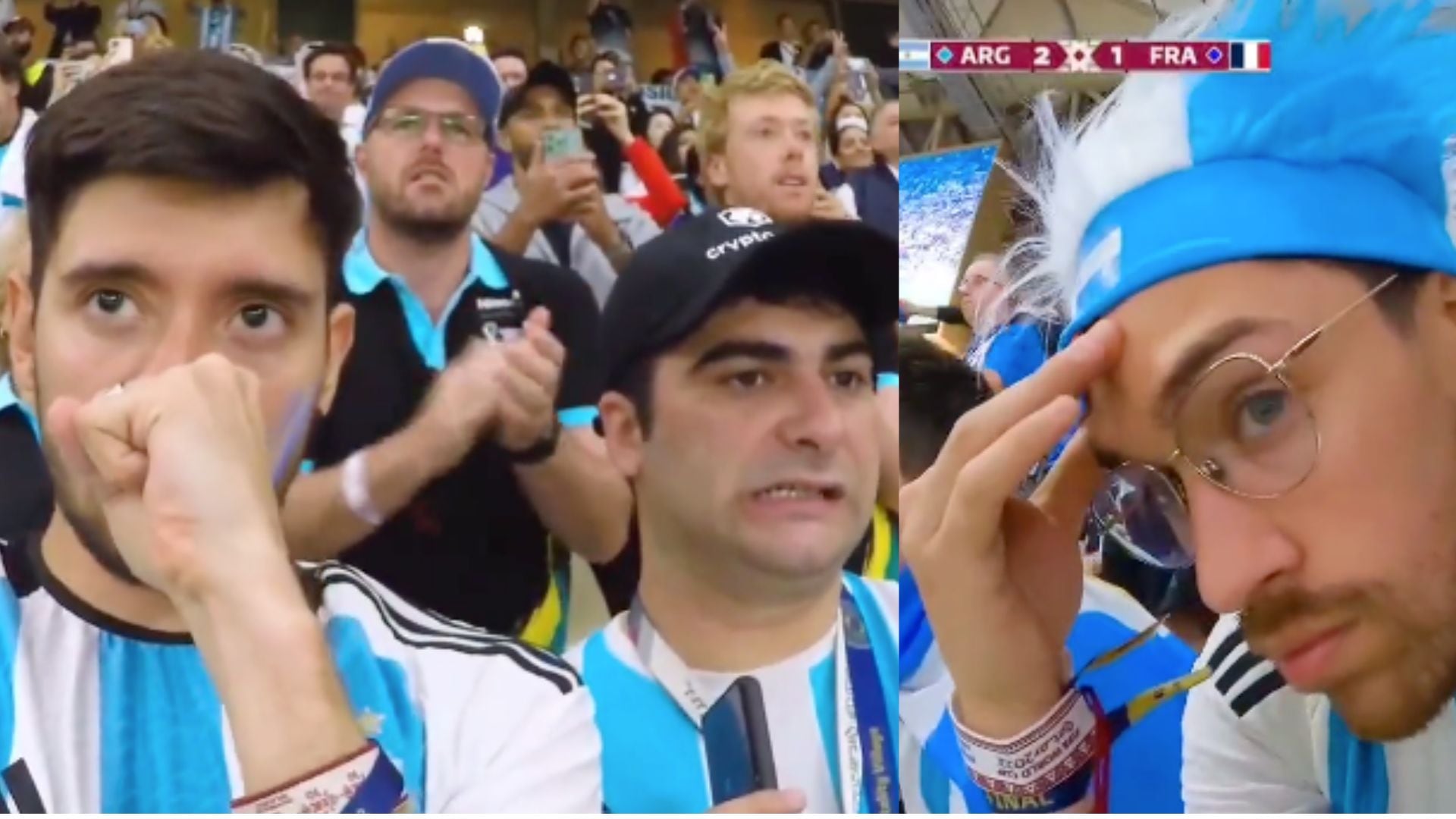 Hinchas que cantaban el "ole" ante Francia se llevaron un gran susto en la final.