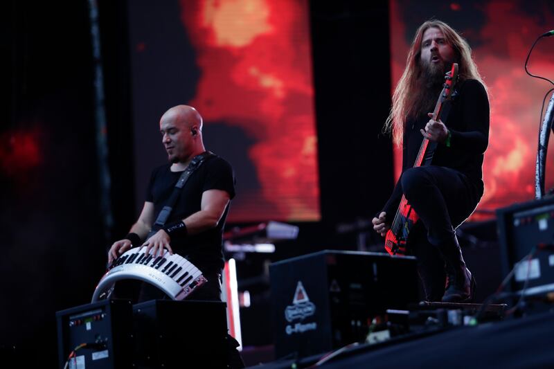 Epica, de Países Bajos, durante su presentación en Rock al Parque 2022.