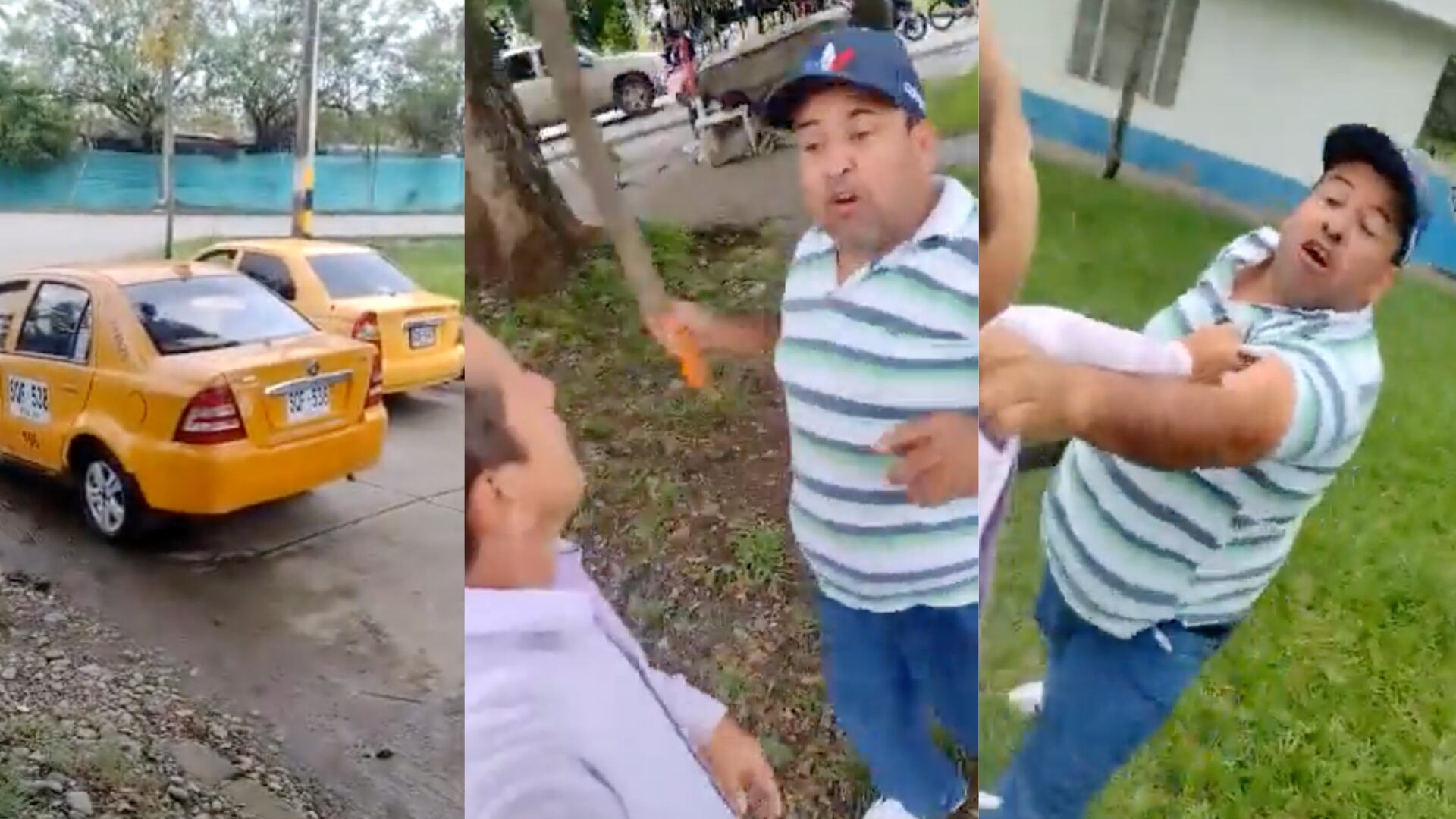 Taxistas se enfrentaron en vía pública por una carrera