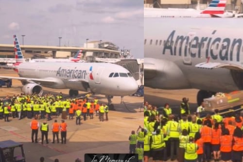 Emotivo momento en el que empleados de American Airlines recibieron el cuerpo de Éric Fernando Gutiérrez, asesinado en Medellín