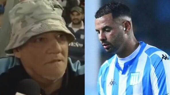 Hincha de Racing y Edwin Cardona