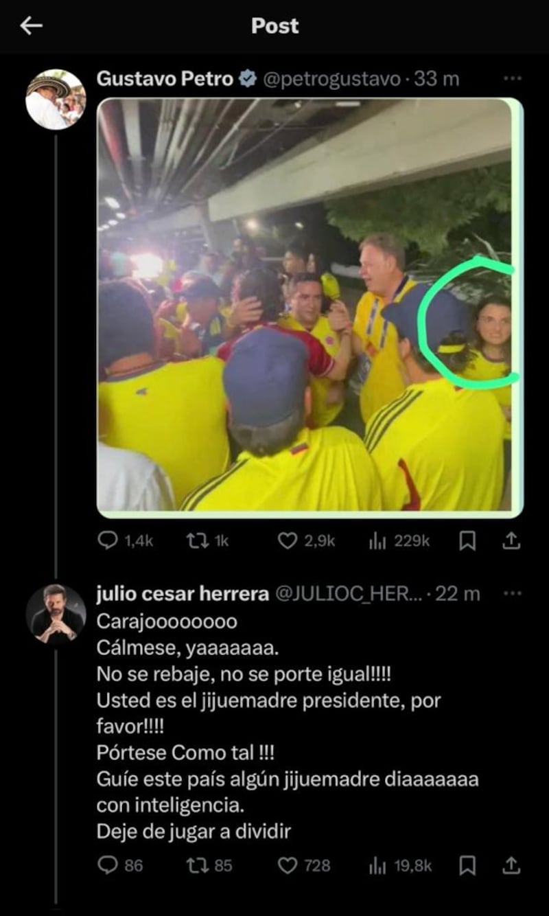 Julio Cesar Herrera MasterChef Celebrity se va en contra de Gustavo Petro