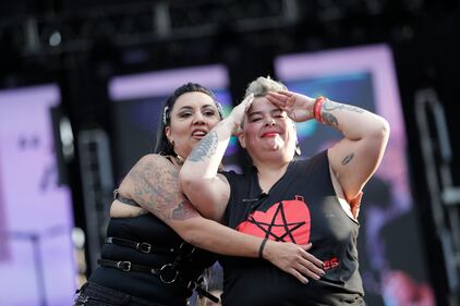 Las Ultrasónicas, de México, durante su presentación en Rock al Parque 2022 en Bogotá.