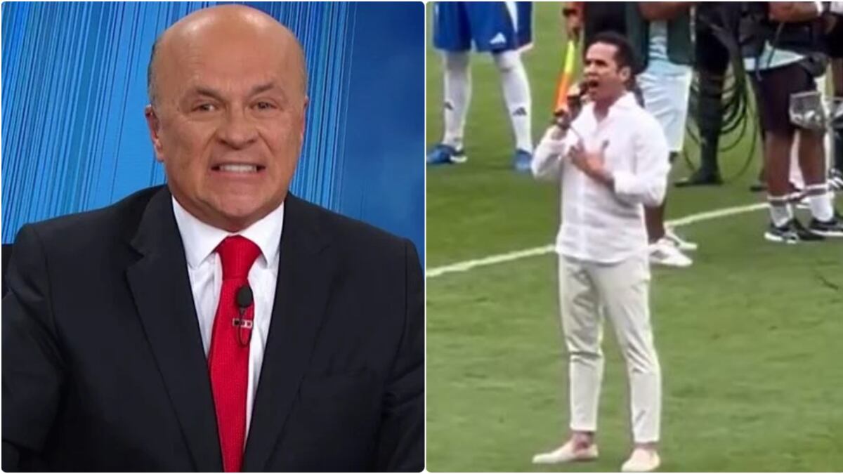 Carlos Antonio Vélez fue infalible con el actor que cantó el himno de Colombia vs Chile