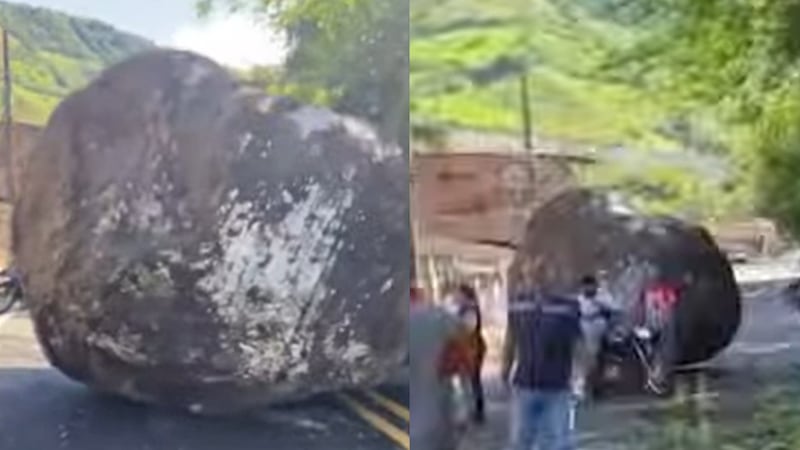 Vivos de milagro: Se salvaron de morir estripados por una enorme roca que cayó de la montaña