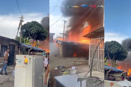 En video: incendio arrasó asentamiento en el oriente de Cali y dejó a decenas de familias sin techo en Año Nuevo