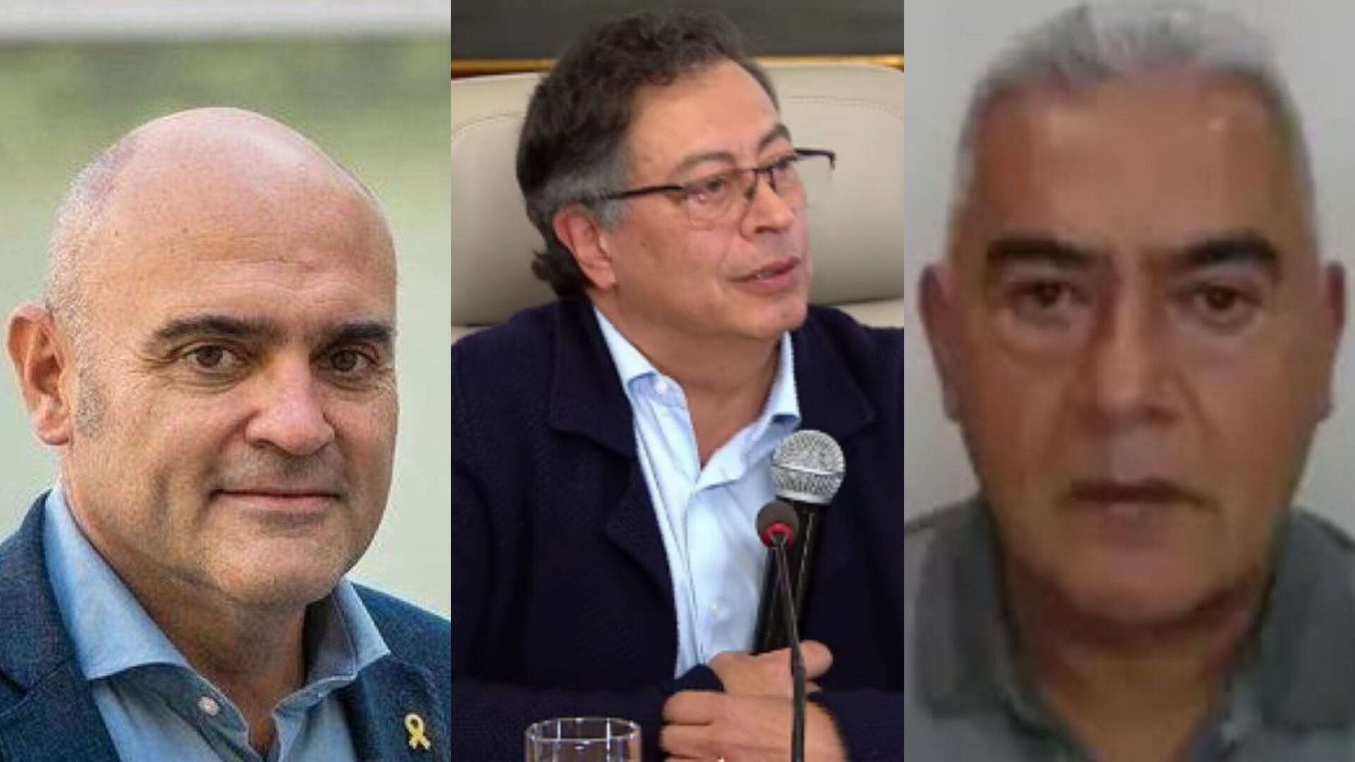 Xavier Vendrell, Gustavo Petro, Diego Marín.