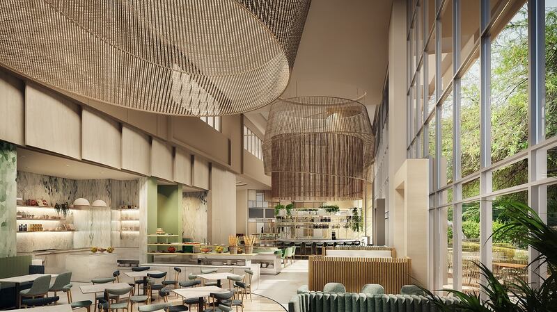 Lobby del nuevo Hilton Santa Marta.