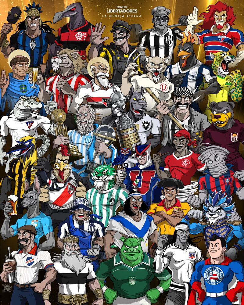 La Libertadores presentó su póster de mascotas y muchas lucen mejor que las originales