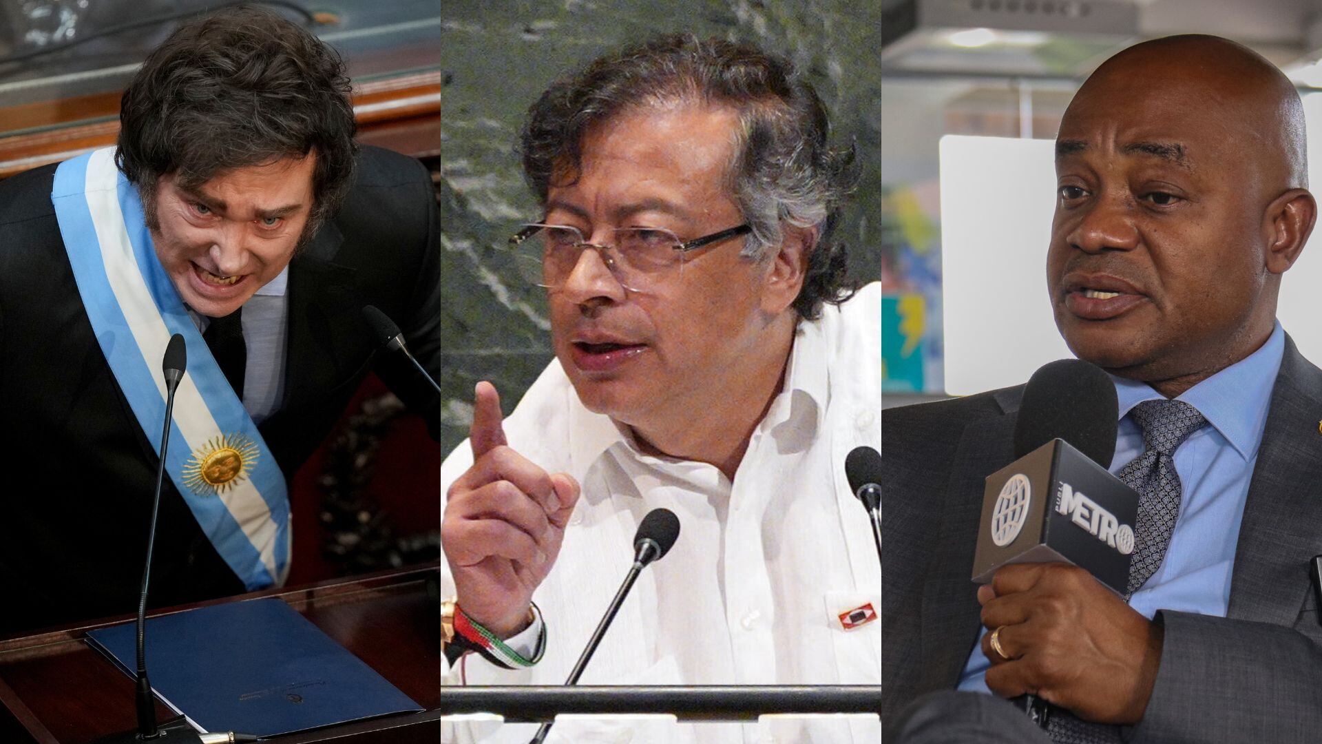 Milei, Murillo y Petro