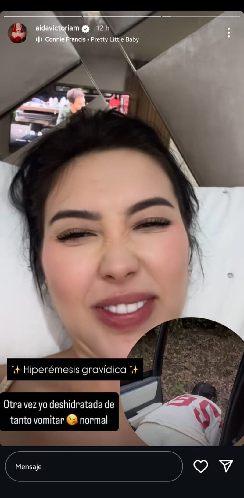 Aida Victoria Merlano y su enfermedad antes de dar a luz