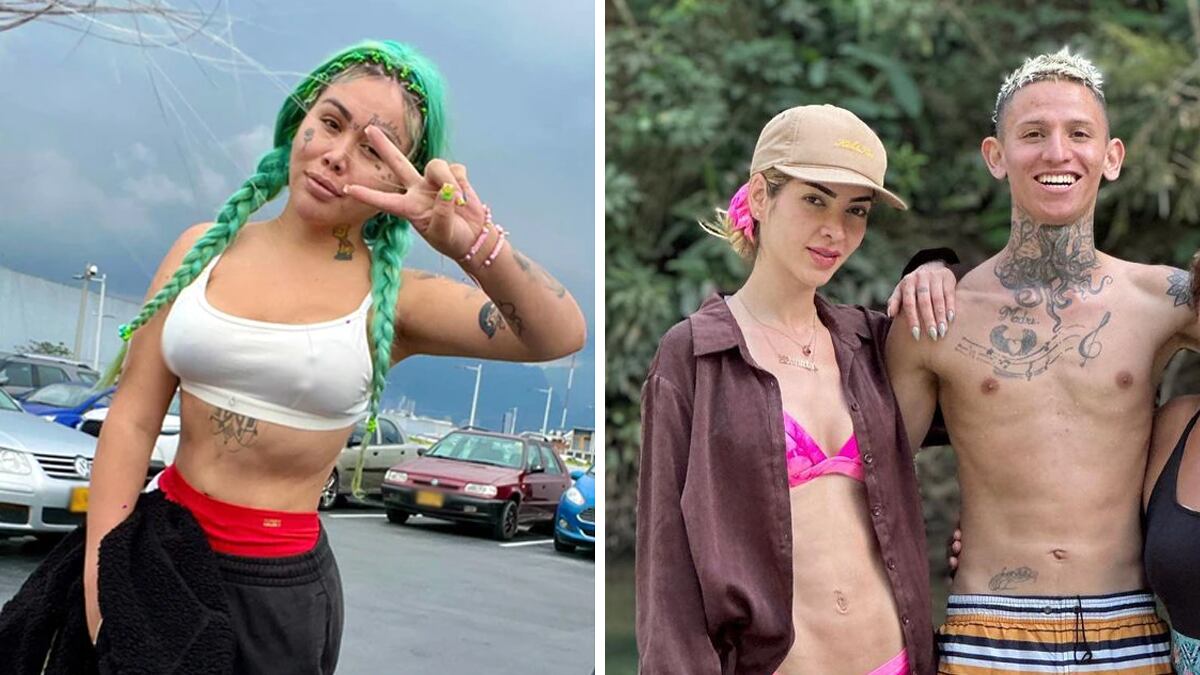 Yina Calderón y Dani Duque junto a 'La Liendra'