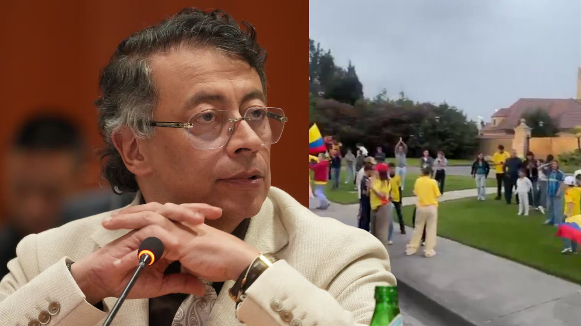Gustavo Petro y seguidores de Abelardo