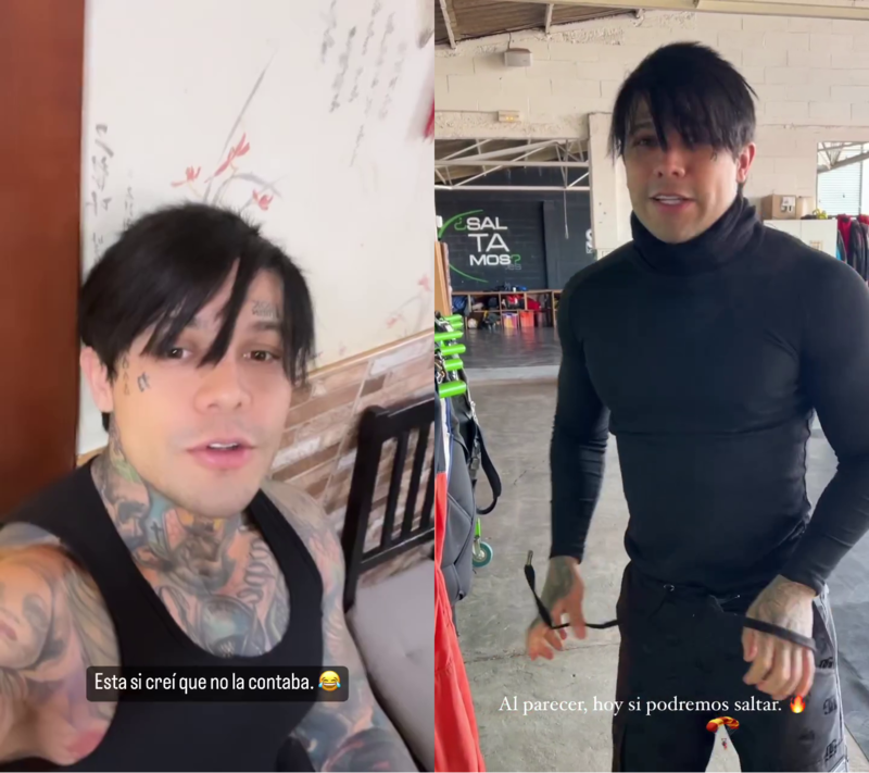 Yeferson Cossio vivió una experiencia de miedo mientras saltaba de un avión