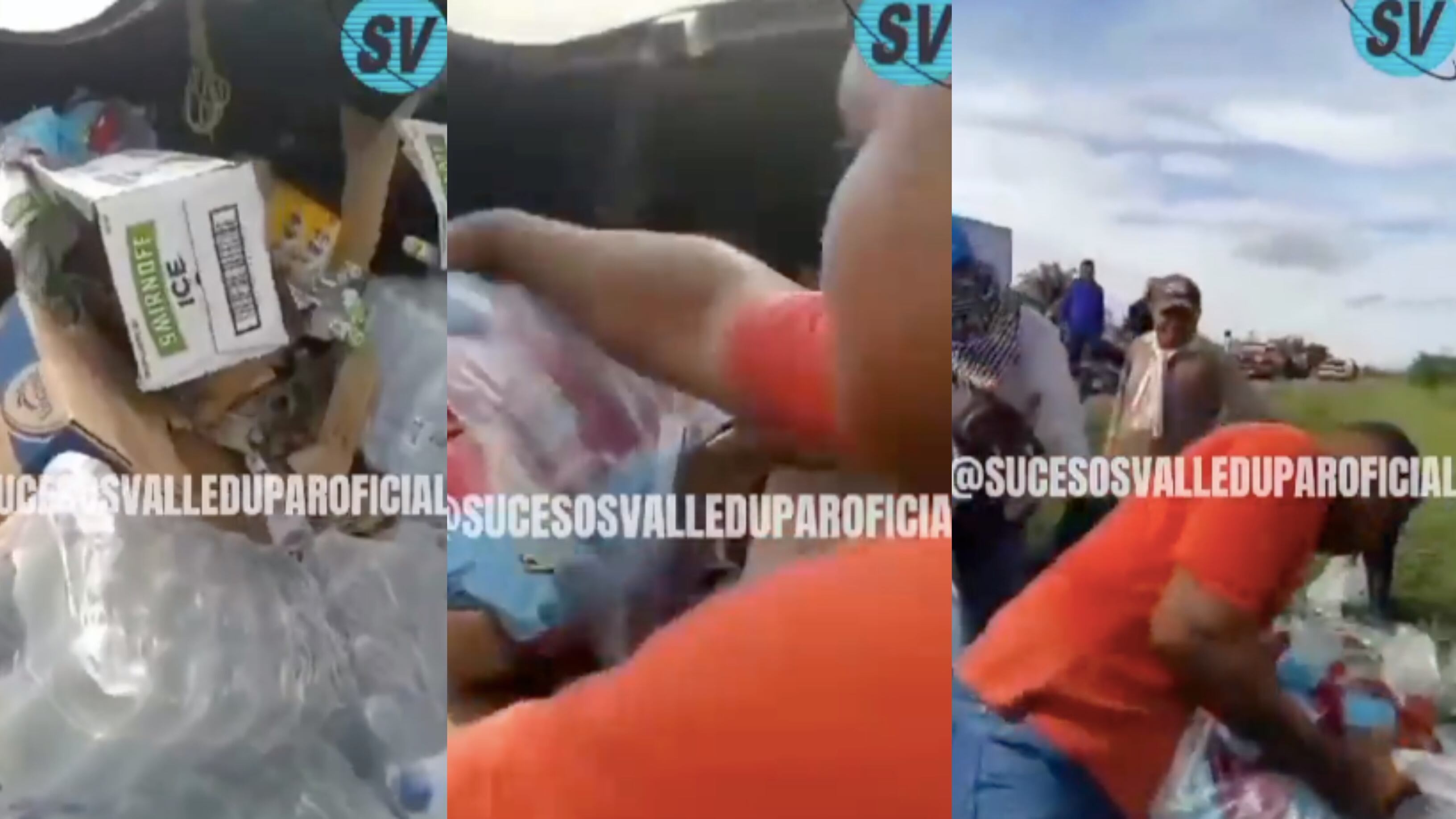 Robo a camión accidentado