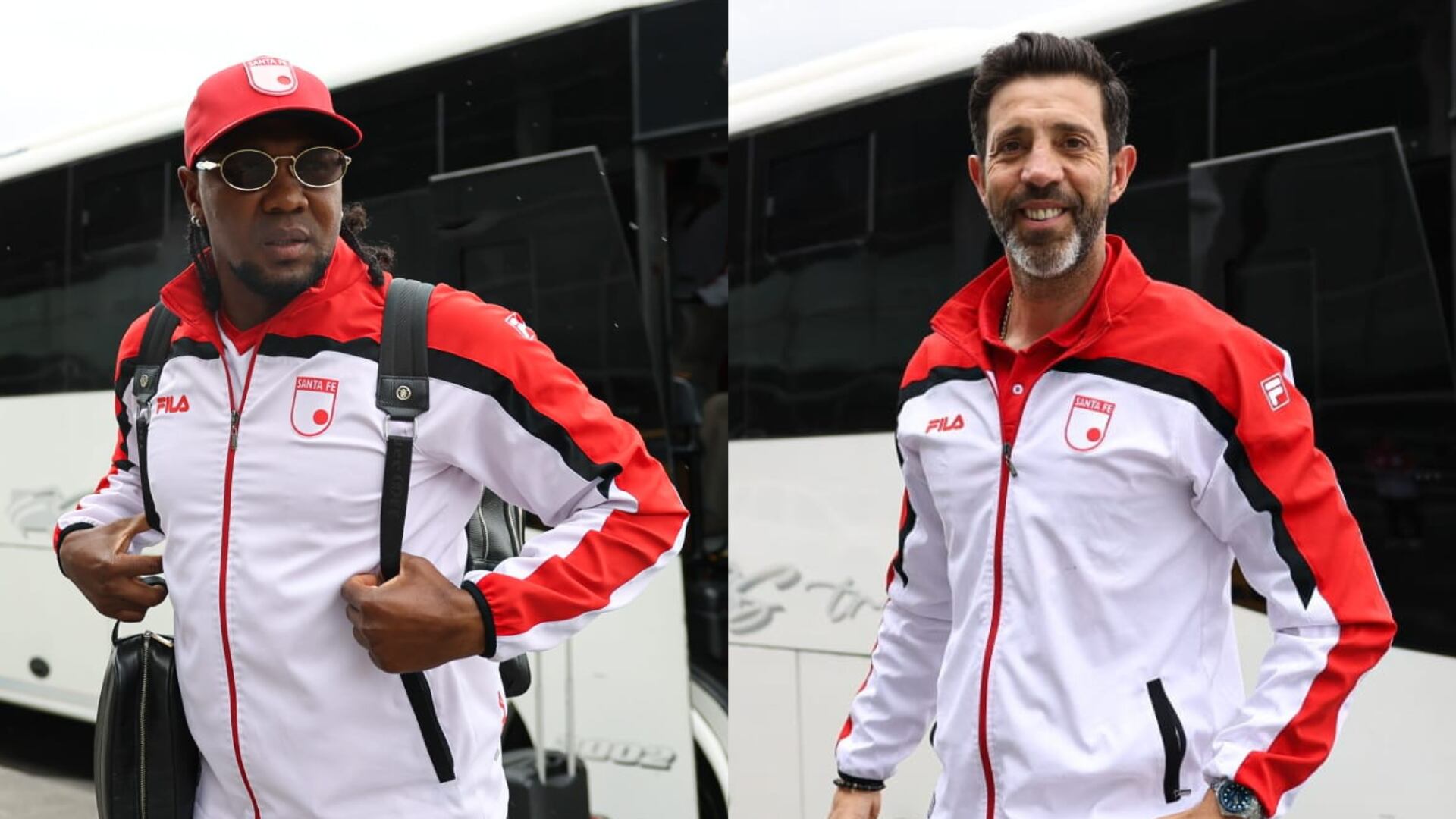 Hugo Rodallega y Jorge Bava - Fotos: Redes sociales de Independiente Santa Fe tomadas el 23 de septiembre del 2025