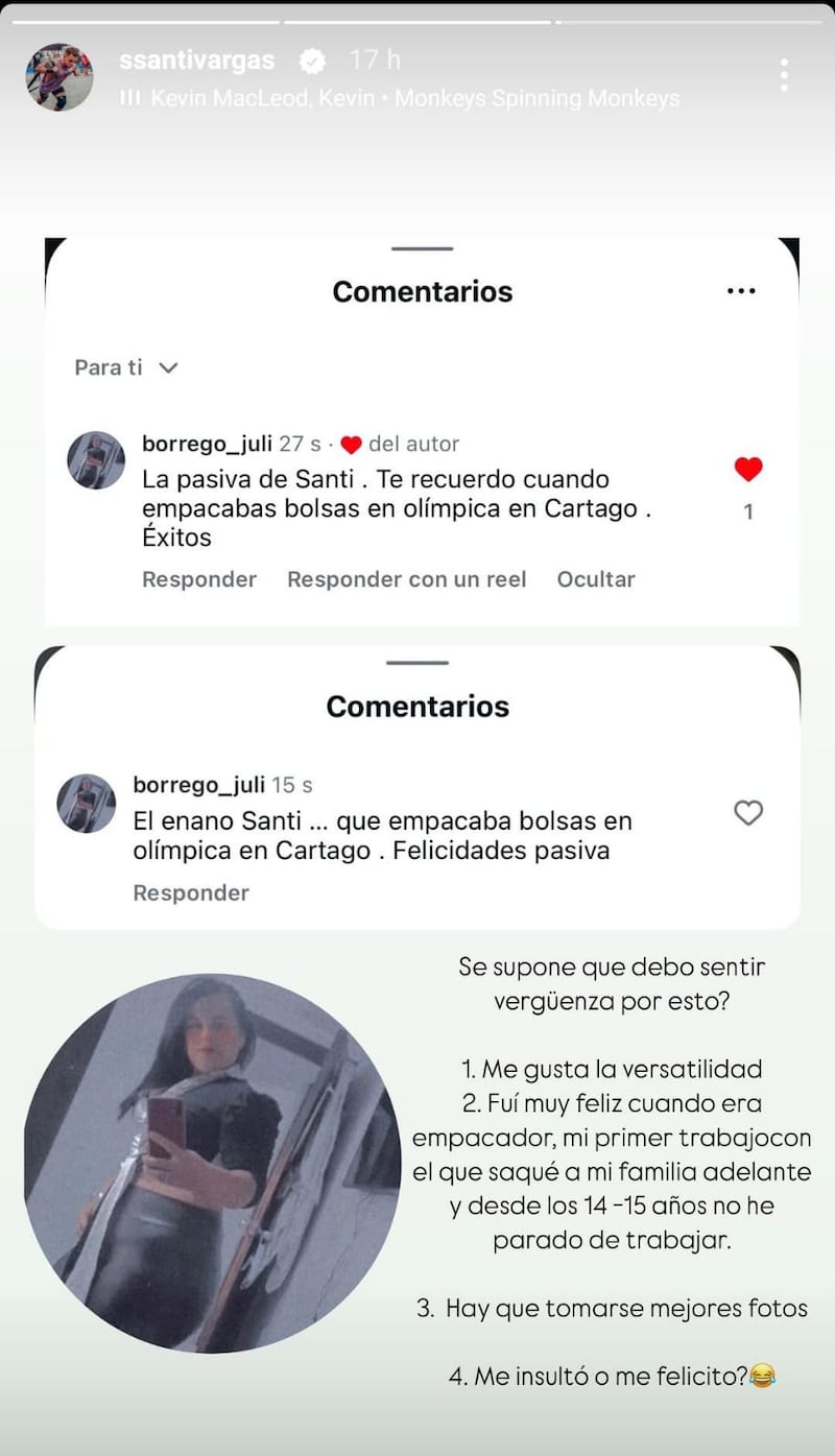 Santiago Vargas de RCN respondió a comentario homofóbico y despectivo sobre su primer trabajo