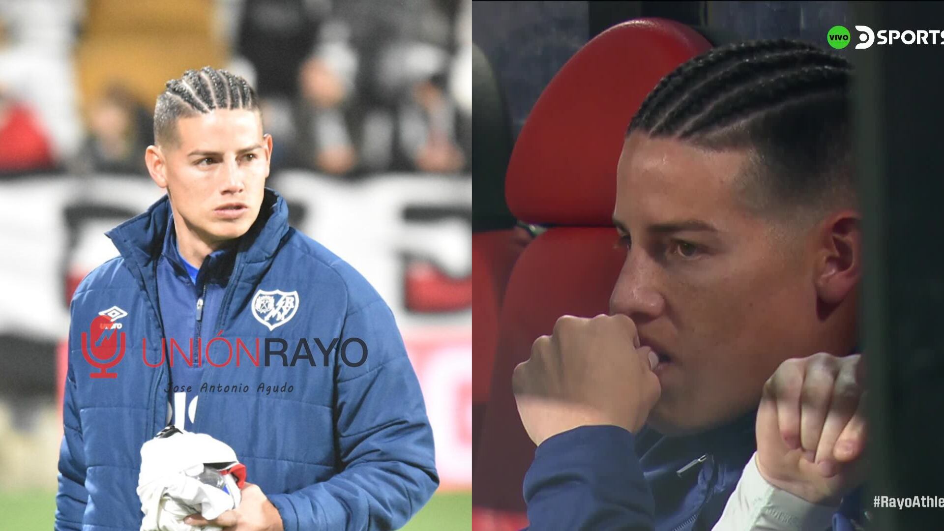 James Rodríguez - Fotos: Unión Rayo y captura de Dsports