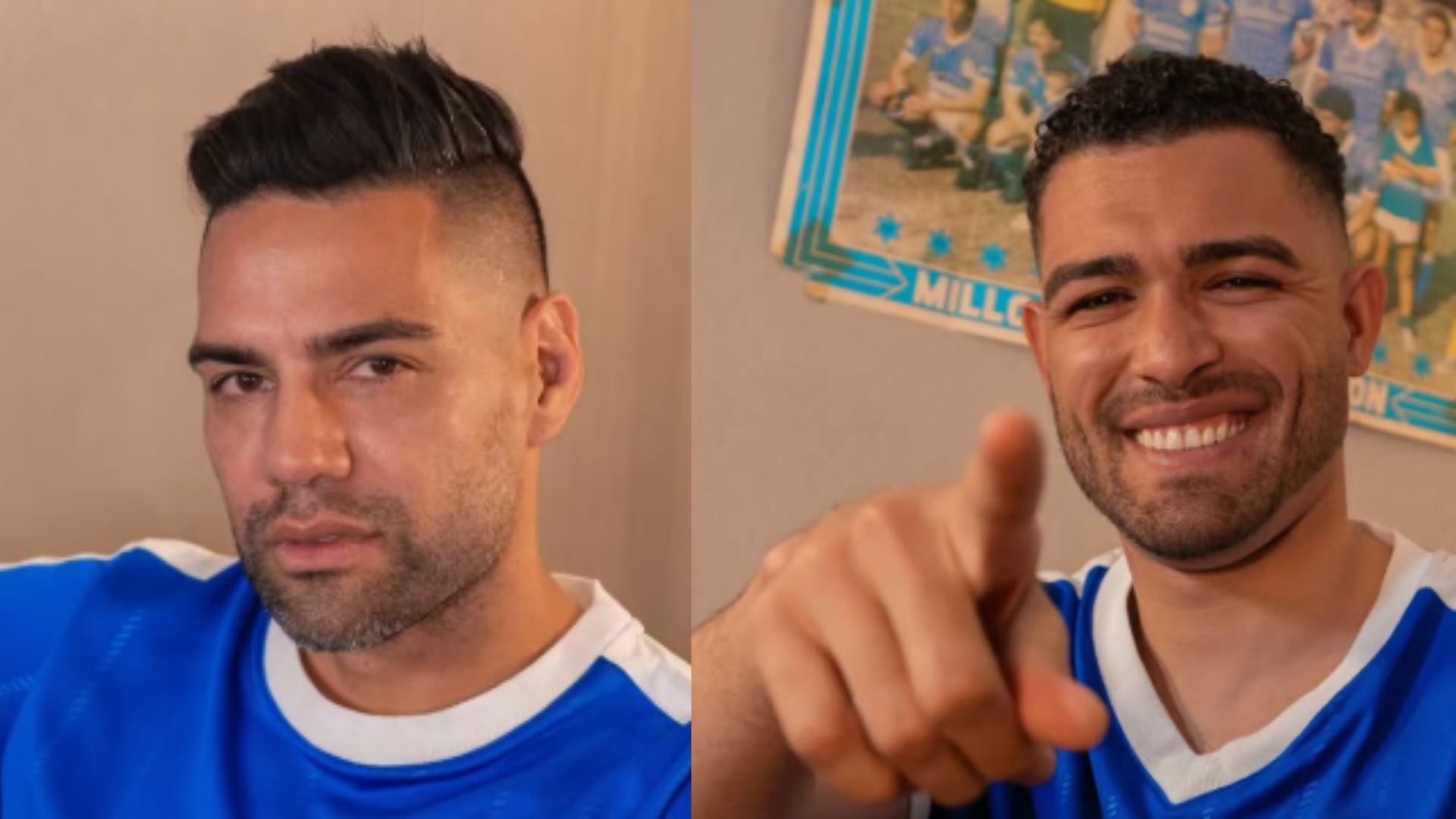 Millonarios lanzó nueva camiseta retro con Falcao como modelo