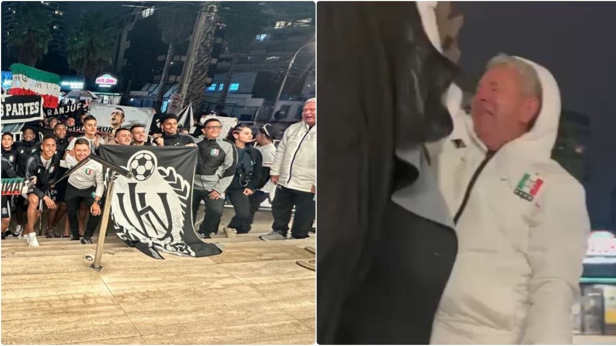 Hernán Darío Herrera lloró con el banderazo de hinchas de Once Caldas en Chile