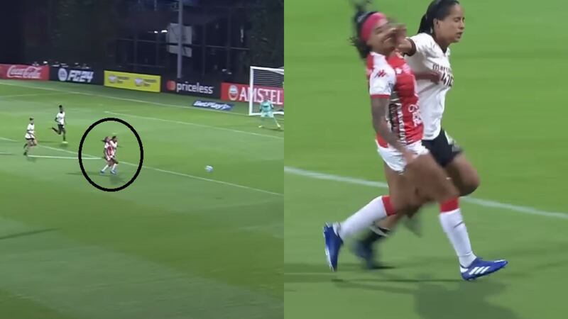 A Santa Fe le regalaron insólito penal en la burrada arbitral de la Libertadores Femenina