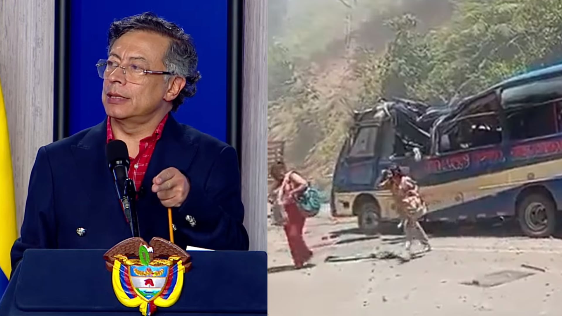 Petro denunció que explosivos usados en atentados vendrían de Ecuador