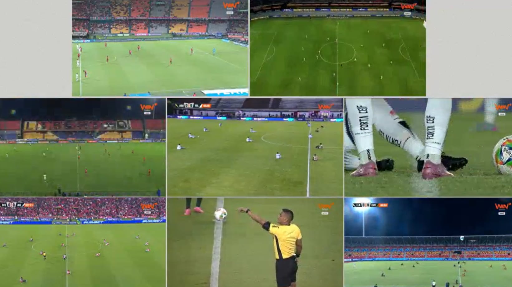 Protesta de los jugadores en la fecha 20 - Foto: captura de pantalla de Win Sports tomada el 13 de noviembre del 2025