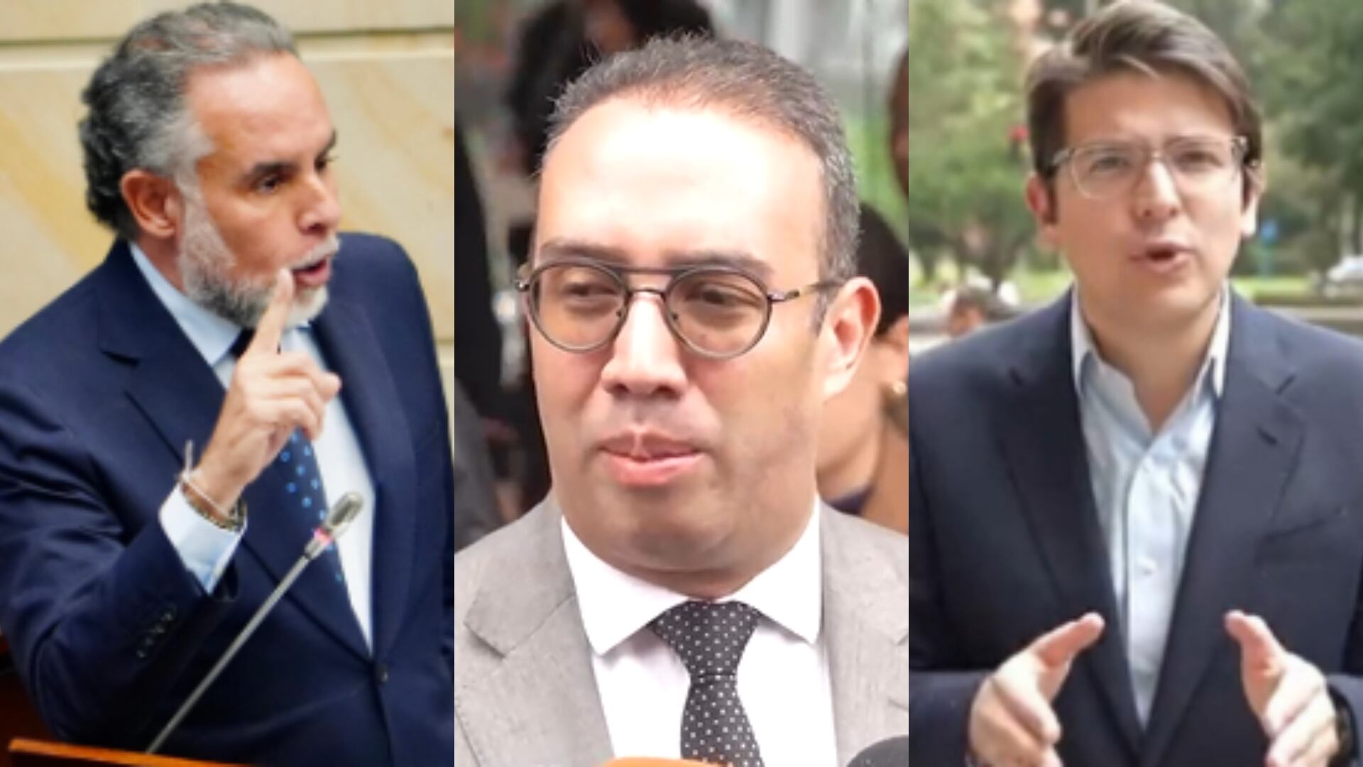 Armando Benedetti, Víctor Mosquera y Miguel Uribe.