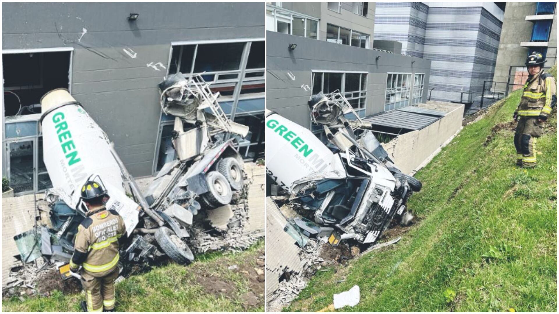 accidente al norte de Bogotá (Redes Bomberos de Bogotá)