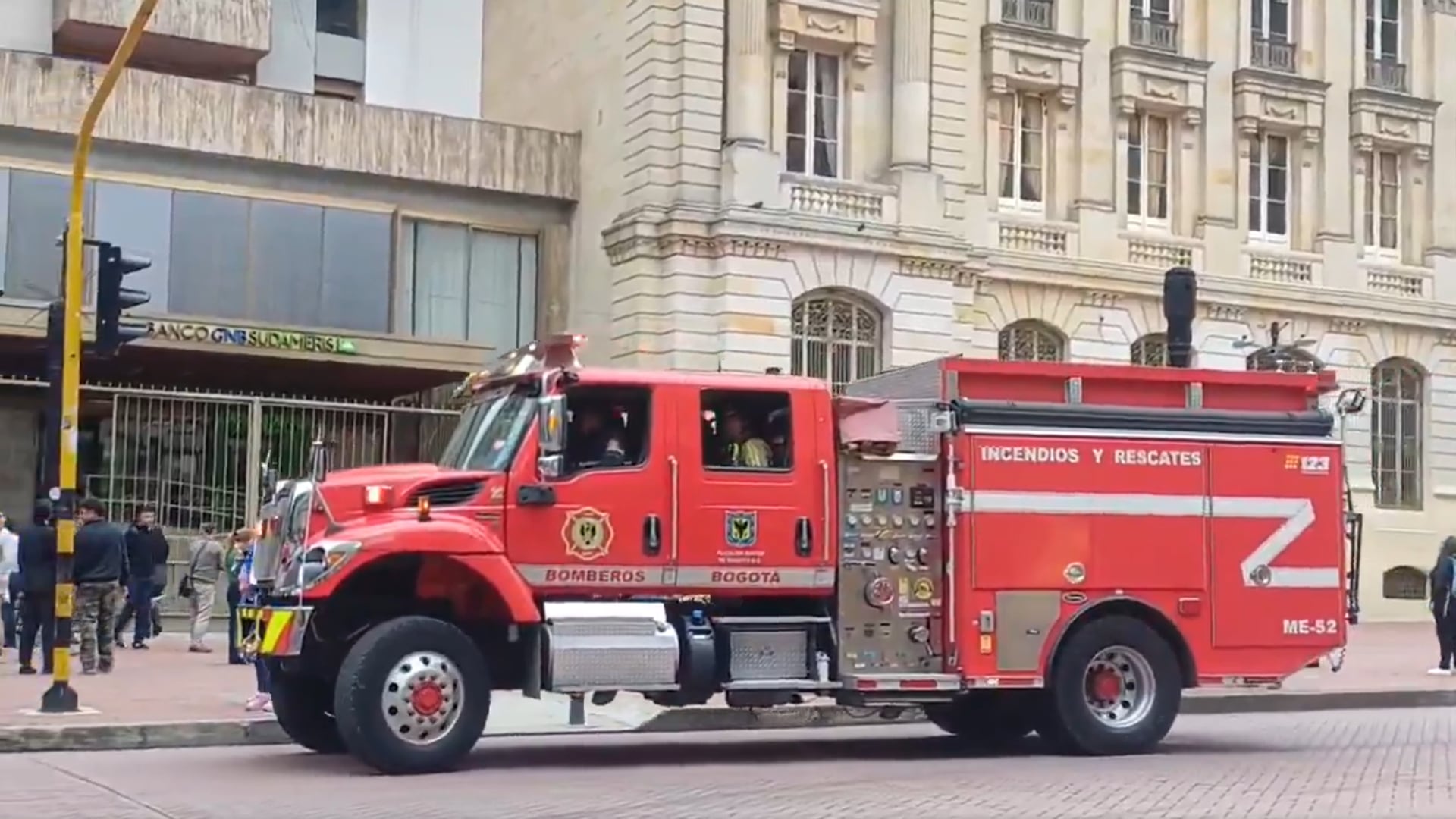 Incendio en el centro de Bogotá.