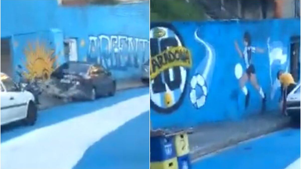 Una favela en Brasil fue pintada por completo con los colores de Argentina